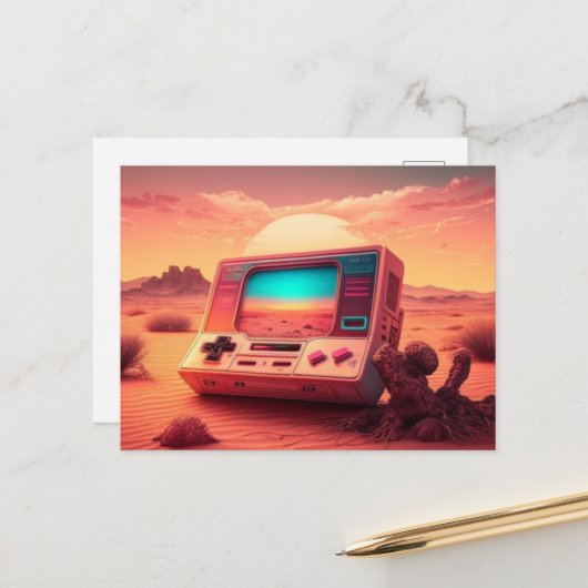 Klaar voor plezier met een Briefkaart voor gamecon (Voorkant / Achterkant in situ)