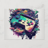 Klaar voor plezier met een Briefkaart voor gamecon (Voorkant)