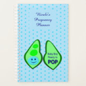 Klaar voor Pop Baby Blue Pea Aangepaste Zwangersch Planner (Voorkant)