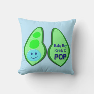Klaar voor Pop Baby Boy Blue Pea Buitenkussen