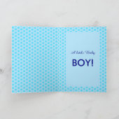 Klaar voor Pop Baby Boy Blue Pea Custom Kaart (Binnen)