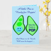 Klaar voor Pop Baby Boy Blue Pea Custom Kaart (Gele Bloem)
