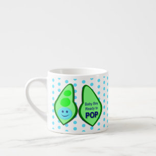 Klaar voor Pop Baby Boy Blue Pea Espresso Kop
