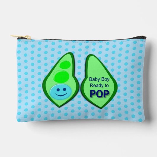 Klaar voor Pop Baby Boy Blue Pea Etui (Voorkant)