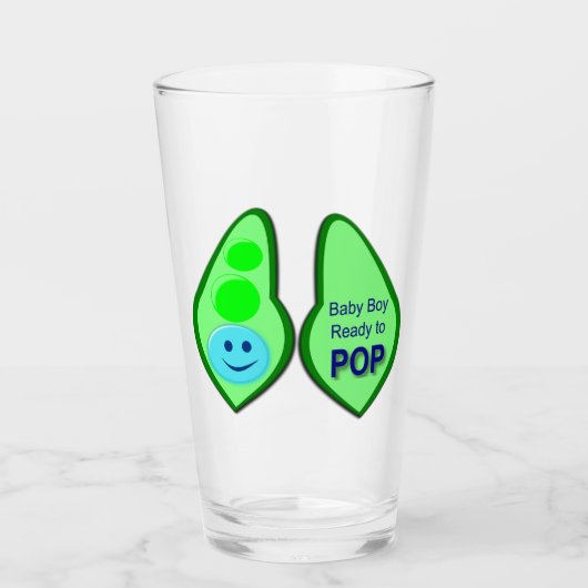 Klaar voor Pop Baby Boy Blue Pea Glas (Voorkant)