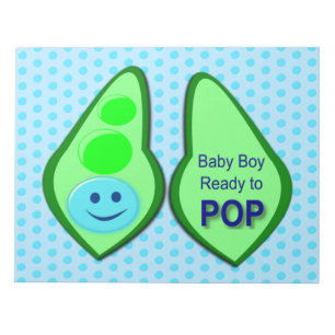 Klaar voor Pop Baby Boy Blue Pea Notitieblok