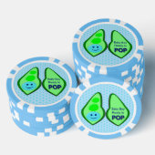 Klaar voor Pop Baby Boy Blue Pea Poker Chips (Opstapeling)