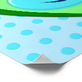 Klaar voor Pop Baby Boy Blue Pea Poster (Hoek)