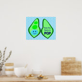 Klaar voor Pop Baby Boy Blue Pea Poster (Keuken)