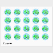 Klaar voor Pop Baby Boy Blue Pea Ronde Sticker (Vel)