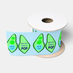 Klaar voor Pop Baby Boy Blue Pea Satijnen Lint