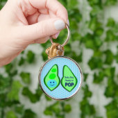 Klaar voor Pop Baby Boy Blue Pea Sleutelhanger (Hand)