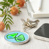 Klaar voor Pop Baby Boy Blue Pea Sleutelhanger (Zijkant)