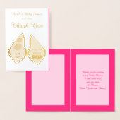 Klaar voor Pop Baby Girl Pink Pea Baby shower Aang Folie Kaarten (Display)