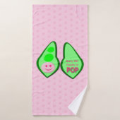 Klaar voor Pop Baby Girl Pink Pea Badhanddoek (Badhanddoek)