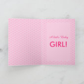 Klaar voor Pop Baby Girl Pink Pea Custom Kaart (Binnen)