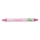 Klaar voor Pop Baby Girl Pink Pea Custom Zwarte Inkt Pen (Voorkant)