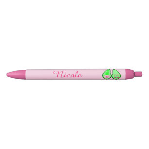 Klaar voor Pop Baby Girl Pink Pea Custom Zwarte Inkt Pen
