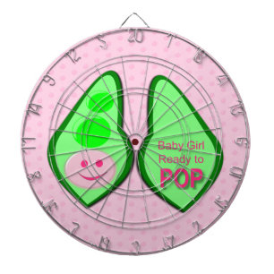 Klaar voor Pop Baby Girl Pink Pea Dartbord