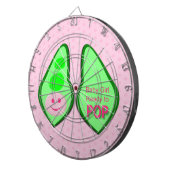 Klaar voor Pop Baby Girl Pink Pea Dartbord (Voorkant Rechts)
