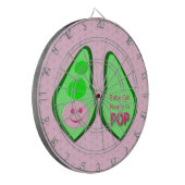 Klaar voor Pop Baby Girl Pink Pea Dartbord (Voorkant Links)