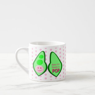 Klaar voor Pop Baby Girl Pink Pea Espresso Kop