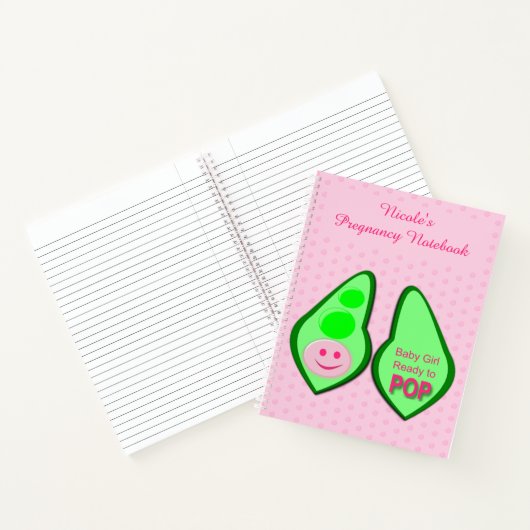 Klaar voor Pop Baby Girl Pink Pregnancy Notitieboek (Binnen)