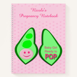 Klaar voor Pop Baby Girl Pink Pregnancy Notitieboek