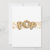 Klaar voor POP Baby shower Gold Gender onthullen U Kaart (Achterkant)