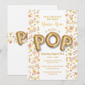 Klaar voor POP Baby shower Gold Gender onthullen U Kaart (Voorkant / Achterkant)