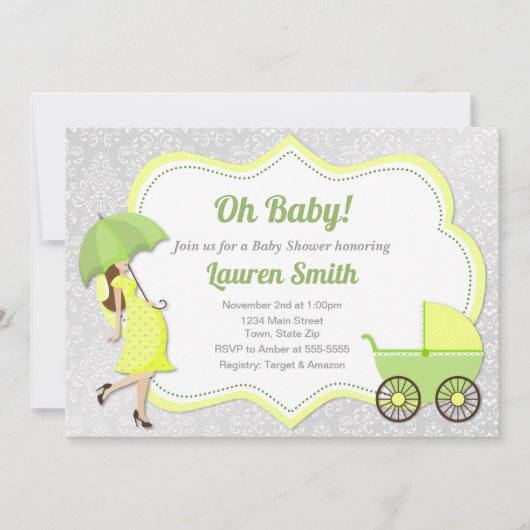 Klaar voor Pop Baby shower Invitation Neutral Kaart (Voorkant)
