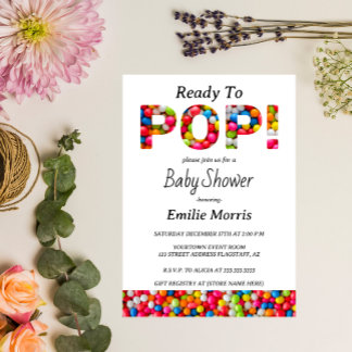 Klaar voor Pop Baby shower Kaart