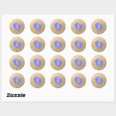 Klaar voor Pop - Baby shower Ronde Sticker (Vel)