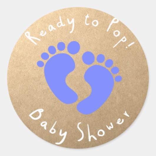 Klaar voor Pop - Baby shower Ronde Sticker (Voorkant)