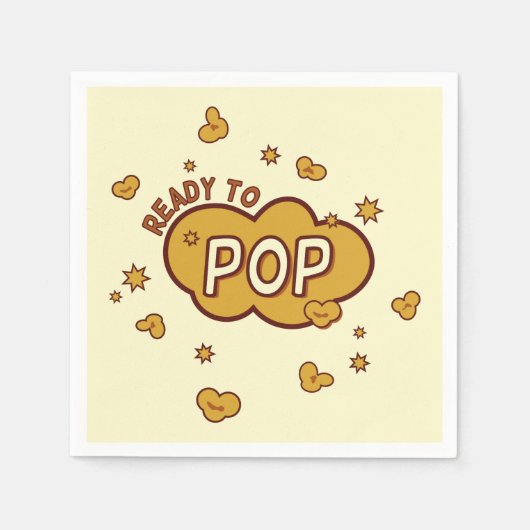 Klaar voor Pop Baby shower Thema Servet (Voorkant)
