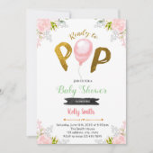 Klaar voor pop baby shower uitnodiging (Voorkant)
