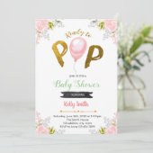 Klaar voor pop baby shower uitnodiging (Staand voorkant)