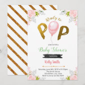 Klaar voor pop baby shower uitnodiging (Voorkant / Achterkant)