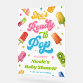 Klaar voor Pop Baby shower Welkom Acryl Bord (Hoek)