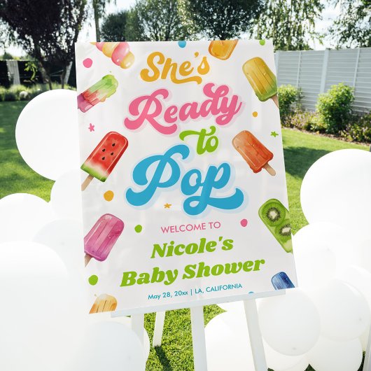 Klaar voor Pop Baby shower Welkom Acryl Bord