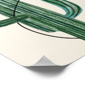 Klaar voor Pop blauw ballon Cactus Boy Baby shower Poster (Hoek)