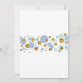 Klaar voor Pop Boy Baby shower Blue Gold Invite Kaart (Achterkant)