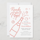 Klaar voor Pop Brunch en Bubble Rosé Baby shower Kaart (Voorkant)