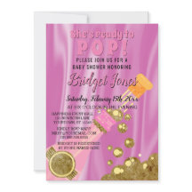 Klaar voor Pop Champagne Pink Baby Girl Shower