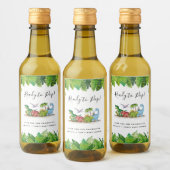 Klaar voor Pop, Dinosaur het baby shower Wijn Etiket (Flessen)