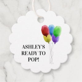 Klaar voor Pop Gift Label, Balloon Gift Label, Pop Bedankjes Labels