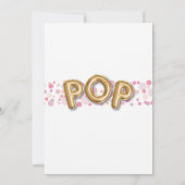 Klaar voor POP Girl Baby shower Gold en Roze nodig Kaart (Achterkant)
