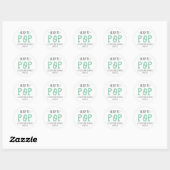 Klaar voor Pop Groene Baby shower Sticker (Vel)