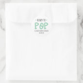 Klaar voor Pop Groene Baby shower Sticker (Tas)