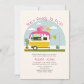 Klaar voor Pop Ice Pop Truck Camper Pink Baby show Kaart (Voorkant)